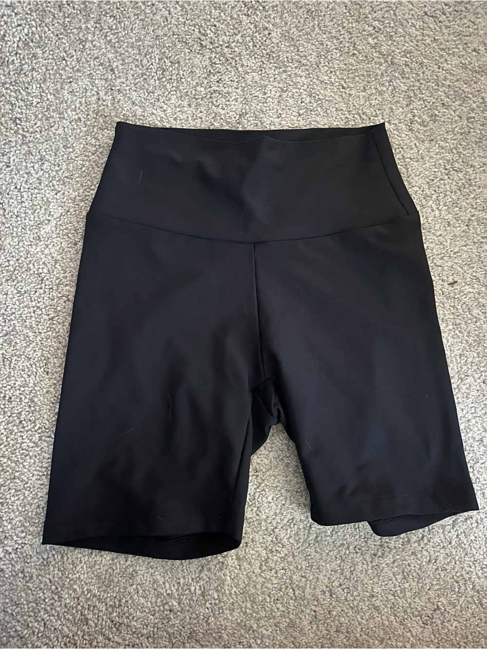 Skatie Black High-Rise Bike Shorts